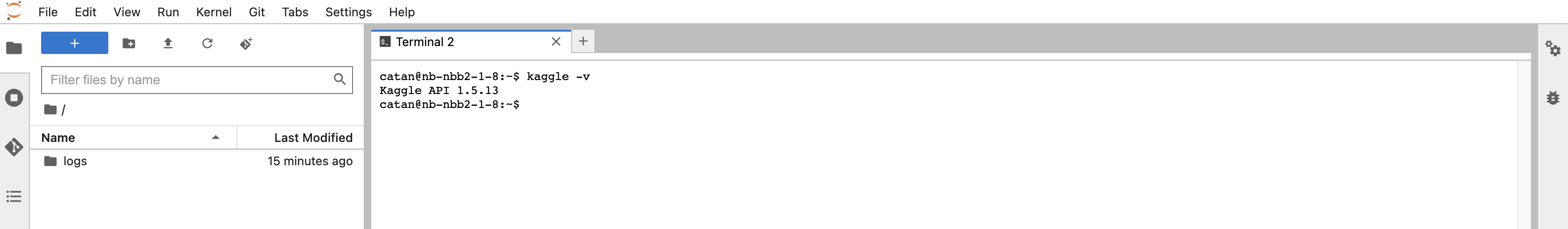 check kaggle version